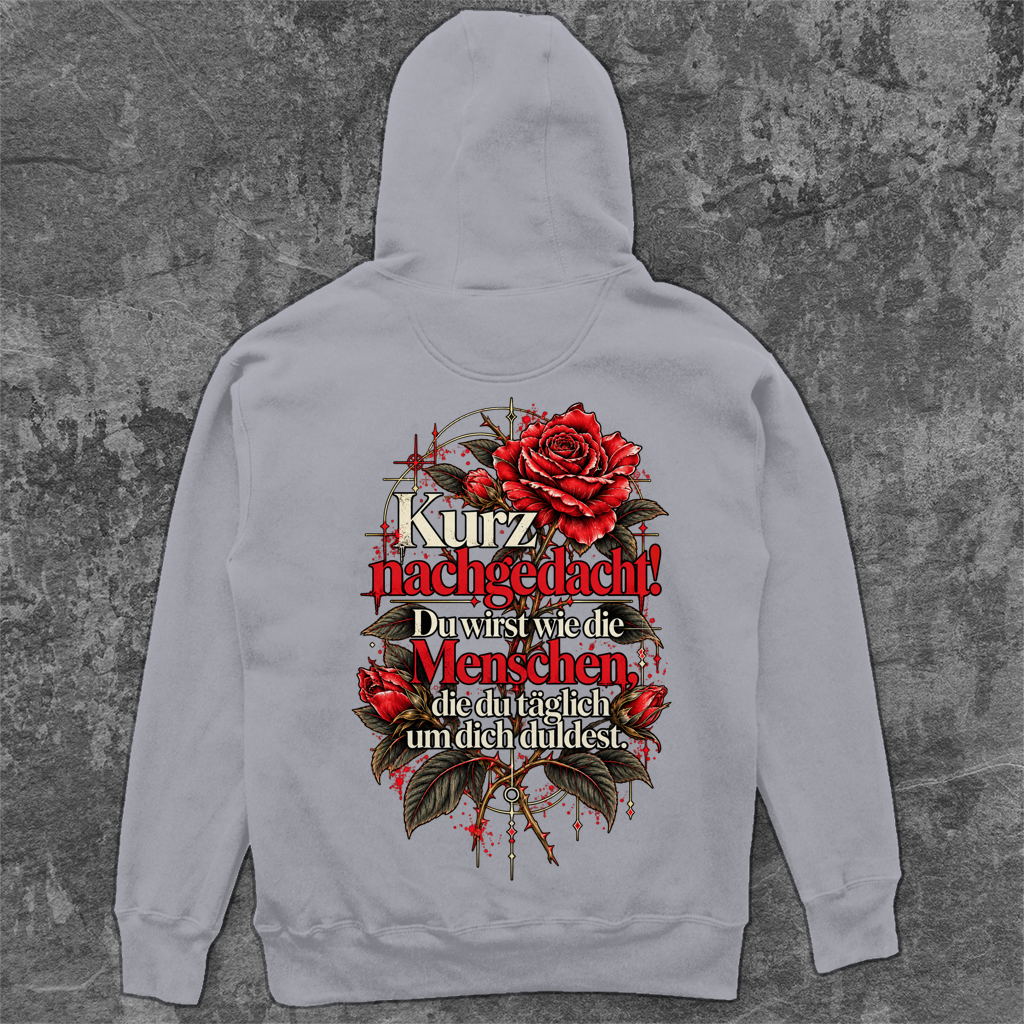 Unisex Oversize Hoodie Kurz nachgedacht