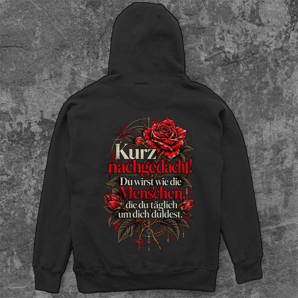 Unisex Oversize Hoodie Kurz nachgedacht