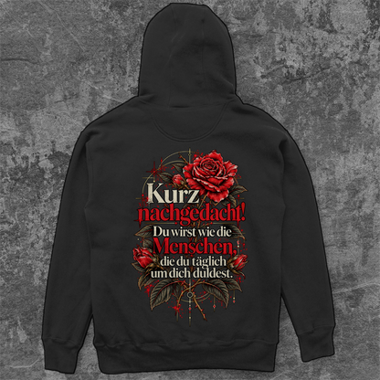 Unisex Oversize Hoodie Kurz nachgedacht