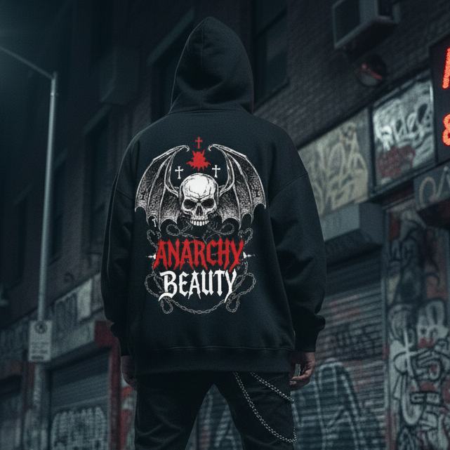 Anarchy Beauty - Backprint |  Oversized Hoodie
