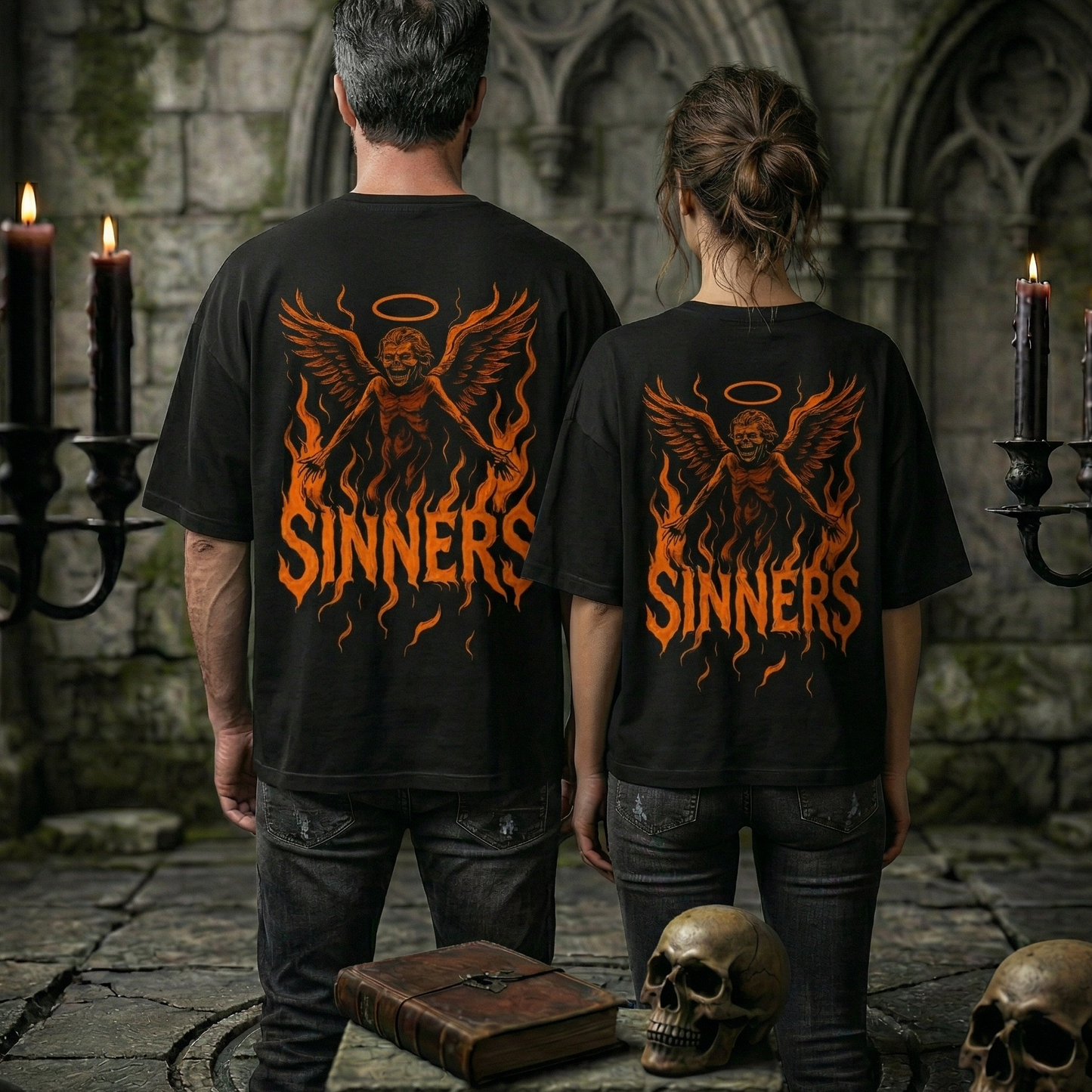 Sinners- Backprint | Oversized Shirt