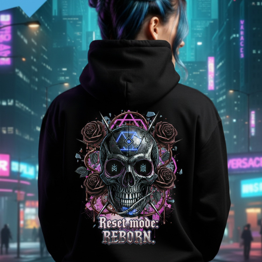 Reset MODE REBORN - Backprint | Oversized Hoodie