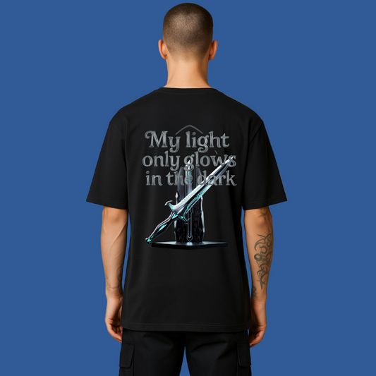 My light only | Backprint - Premium  Oversized Shirt