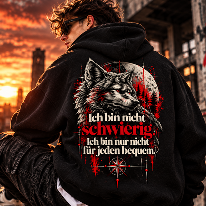 Unisex Oversize Hoodie | Ich bin nicht schwierig