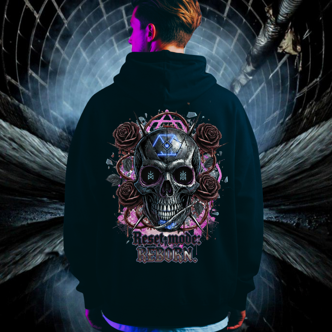 Reset MODE REBORN - Backprint | Oversized Hoodie